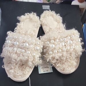Cat & Jack Cream Pearl Kids Sandals
